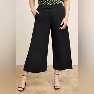 NWOT MM LaFleur The Zhou Wide Leg Culotte - Eco Soft Wave in Black size 8